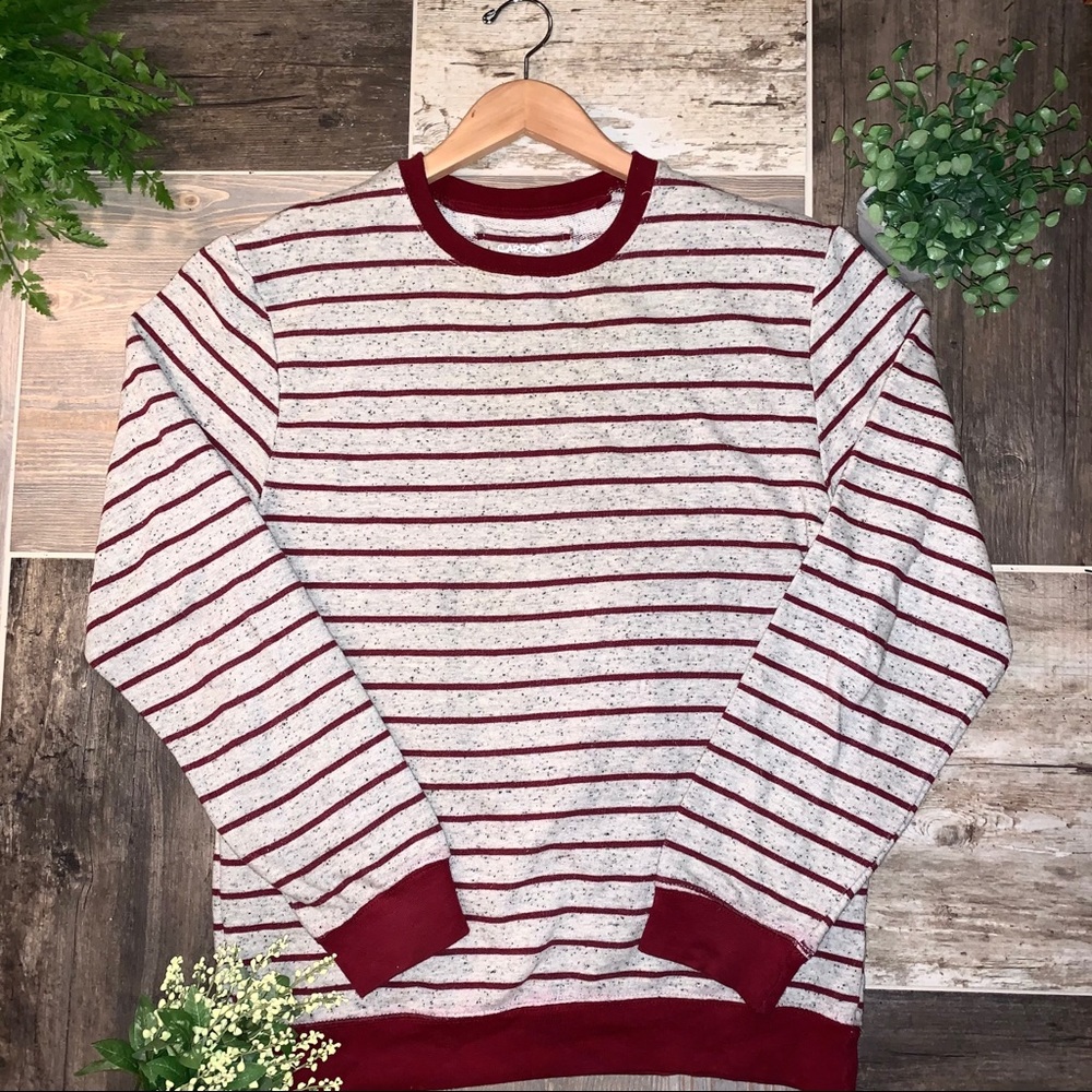 Rue21 Carbon Striped Crewneck